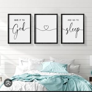 Give it to god and go to sleep Wall Art Set